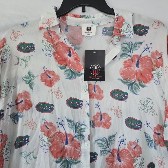 Wes & Willy Other - Wes & Willy Florida Gators UF College Crepe Full-Button Swimsuit Cover-Up NWT